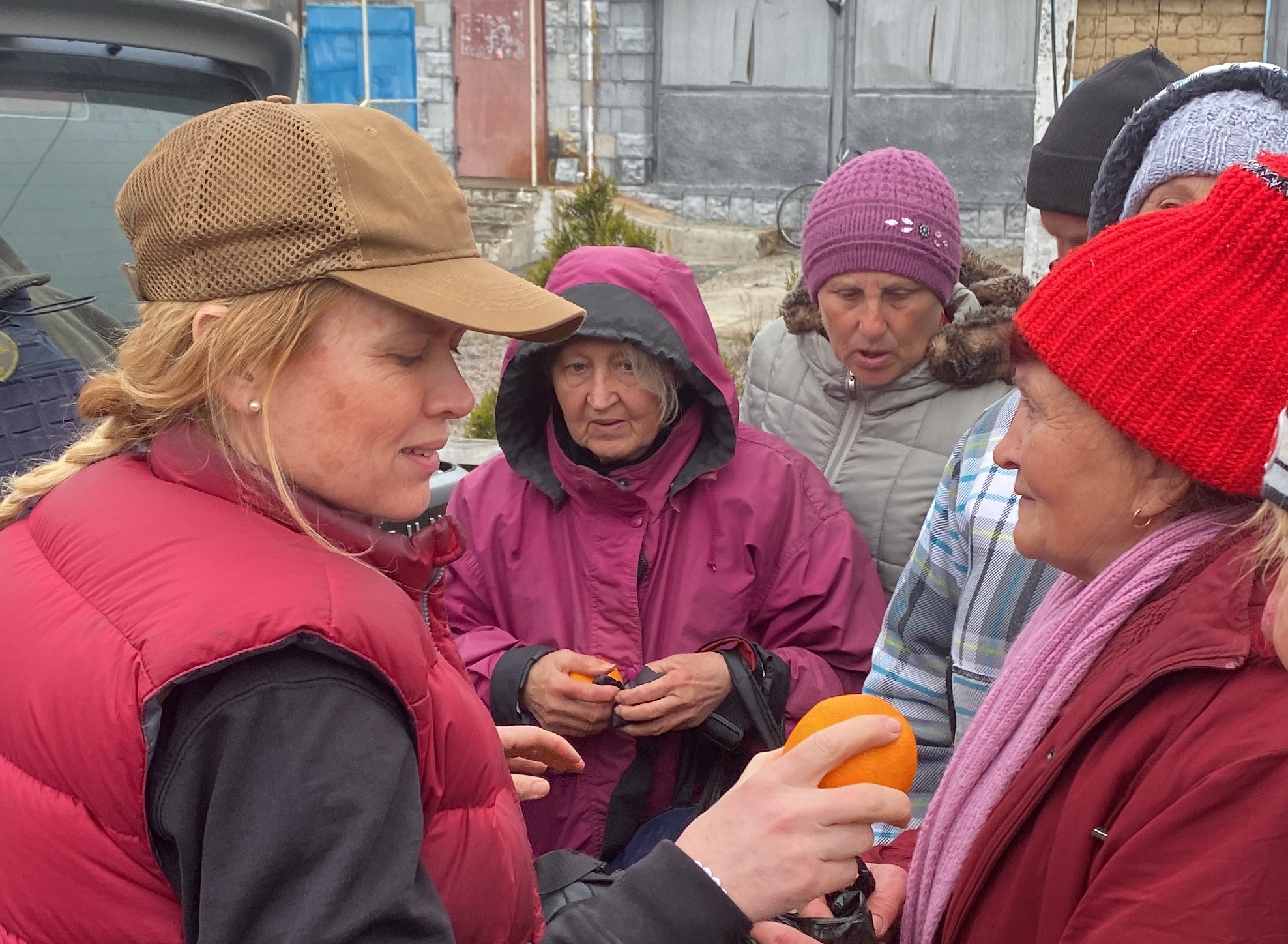 Delivery of humanitarian aid to Antonivka